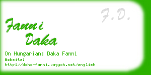 fanni daka business card